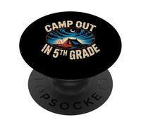 Campeggia in 5 ° grado Camping Fun Kids Adventures PopSockets PopGrip Adesivo