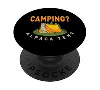 Campeggio: Alpaca La Tenda - Simpatico Lama All'aperto PopSockets PopGrip Adesivo