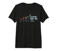 Campeggio Camping-Camper Weekend Vintage Motorhome Maglietta Premium