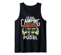 Campeggio Cane Camper Amo Camping Barboncino Vintage Canotta