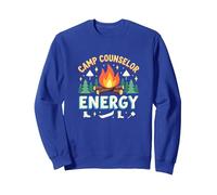 Campeggio Consulente Energia Avventura All'aperto Grafica Felpa, Unisex per Adulti, Blu Reale, L