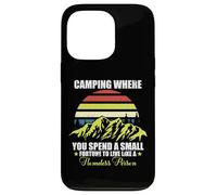 Campeggio dove spendi una piccola fortuna Vintage Camping Meme Custodia per iPhone 13 Pro