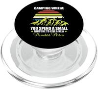 Campeggio dove spendi una piccola fortuna Vintage Camping Meme PopSockets PopGrip per MagSafe