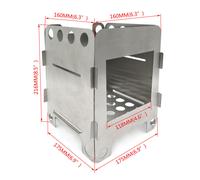 Campeggio Legno Stufa Portatile Outdoor Pieghevole Carbone Camino Starter