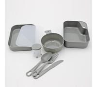 Campeggio Pasto Latta Set Con Accessori Posateria Ciotola Coppa E Tagliere -