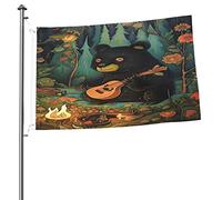Camper Bear Welcome Garden Flag Bandiere Bifacciali 2x3 per Esterni, per Cortile, Patio, Prato Esterno