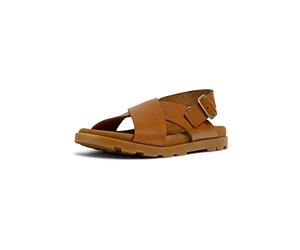 Camper Brutus Sandal K800491, Sandalo con cinturino a X Unisex - Bambini e ragazzi, Marrone medio 004, 37 EU