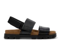 Camper Sandali Brutus K201323 - Donna, 2 strisce, pelle liscia - Nero/Marrone 37