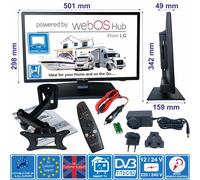 Unispectra ® 22" Smart TV (webOS) 12V Full HD ELED 230v 24v Triplo sintonizzatore: satellitare, terrestre, cable Telecomando magico TV 12V per camper caravan barca