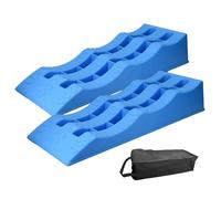 Camper Leveling Blocks - 2PCS Heavy-Duty RV Ramps, Trailer Wheel Chock Levelers, Strong Lightweight Build, Secure Grip Easy Placement, Compact Travel Design | Campervan Trailer Use for Outdoor Trips