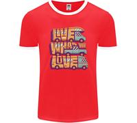 Camper Live What You Love Rv Caravan Uomo Ringer Fotl