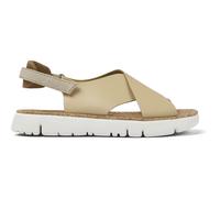 CAMPER Oruga - Sandali per Donna - Beige, taglia 39, Pelle liscia/Tessuto in cotone