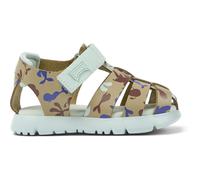 CAMPER Oruga - Sandali per PRIMI PASSI - Beige,Blu,Rosso, taglia 23, Pelle liscia/Tessuto in cotone