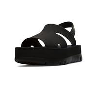 Camper Oruga Up-K200848, Sandalo con Zeppa Donna, Nero, 38 EU