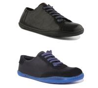 CAMPER Peu Elastico Lacci Comode da Infilare Scarpe Casual Uomo IN Nero UK 5 -