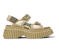 CAMPER Pix BCN - Sandali per Donna - Beige,Bianco,Verde, taglia 39, Pelle liscia/Tessuto in cotone