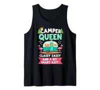 Camper Queen Classy Sassy Smart Funny Camping Girl Canotta