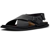 CAMPER Lluc Sandal - Scarpe casual per Uomo - Nero, taglia 43, Pelle liscia
