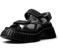 CAMPER Pix BCN - Sandali per Donna - Nero,Grigio, taglia 38, Pelle liscia/Tessuto in cotone