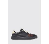CAMPER Sneakers basse Twins in pelle di vitello nera con logo a contrasto 46 Nero
