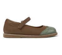 CAMPER Twins - Ballerine per Bimbe - Marrone,Verde, taglia 27, Pelle liscia