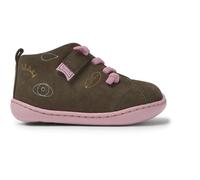 CAMPER Twins - Chiusura automatica per PRIMI PASSI - Marrone grigio, taglia 21, Pelle scamosciata