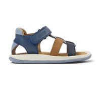 CAMPER Twins - Sandali per Bambino - Blu,Marrone, taglia 21, Pelle liscia