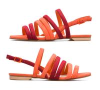 CAMPER Twins - Sandali per Donna - Arancione,Rosso, taglia 36, Pelle scamosciata