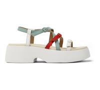 CAMPER Twins - Sandali per Donna - Bianco,Verde,Rosso, taglia 39, Pelle liscia