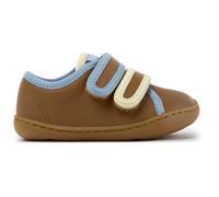 CAMPER Sneakers Twins da bambino in pelle con motivo bicolor e chiusura a strappo 26 Marrone
