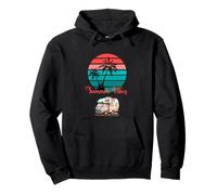 - Camper vacanze estive al tramonto sul mare - Felpa con Cappuccio