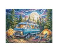 Camper Van Tent Forest Camping Leisure Life Puzzle 500 Pezzi Sfida Creativa Adulti E Ragazzi Rompicapo Educativo Rilassamento Pressione Ridotta Idea Regalo Amici E Cugini 500 PCS