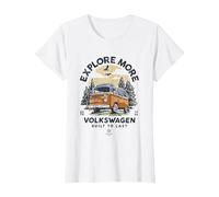 Camper Volkswagen Type 2 T2 Esplora Altro Maglietta, Donna, Bianco, XL