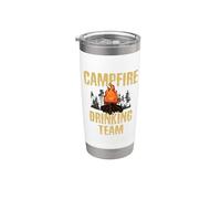 Campers Gift - Campfire Drinking Team Camping Outdoors Funny Bicchiere termico in acciaio inox doppia parete