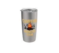 Campers Gift - Campfire Drinking Team Camping Outdoors Funny Bicchiere termico in acciaio inox doppia parete