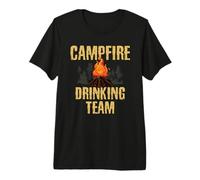 Campers Gift - Campfire Drinking Team Camping Outdoors Funny Maglietta Premium