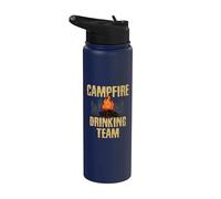 Campers Gift - Campfire Drinking Team Camping Outdoors Funny Stainless Steel Insulated Water Bottle