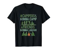 Campers Gonna Camp Friends Gonna Ride Camping Graphic Maglietta