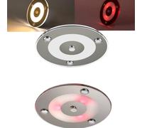 camperxlite 2 pezzi 100mm Plafoniera LED Soffitto 12V Camper con Interruttore, 3W Rotondità Plafoniera Interna con Luce di Riempimento Rossa Per Auto Camion Caravan Rimorchio Barca Yacht (3000K)