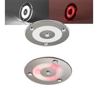 camperxlite 2 pezzi 100mm Plafoniera LED Soffitto 12V Camper con Interruttore, 3W Rotondità Plafoniera Interna con Luce di Riempimento Rossa Per Auto Camion Caravan Rimorchio Barca Yacht (5000K)