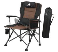 CampFeuer Sedia da pesca, marrone/nero, pieghevole, per campeggio, campeggio, campeggio, pesca, sedia pieghevole