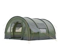 CampFeuer Tenda a tunnel per 6 persone "Relax6" | Tenda a tunnel variabile con cabina letto separabile e 5.000 mm di colonna d'acqua | Tenda a gruppo | Tenda da campeggio (oliva/grigio)