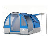 CampFeuer Tenda da campeggio Smart per 4 persone | Tenda familiare grande con 3 entrate e 2.000 mm di colonna d'acqua | Tenda a tunnel | Tenda per gruppi