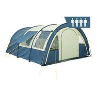 CampFeuer tenda multi per 4 persone | Blu/sabbia | Tenda tunnel con anticamera spaziosa, 5000 mm di colonna d'acqua | Tenda da campeggio con pianale e parete anteriore mobile | Tenda per famiglie