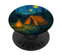 Campfire Campfire Tenda da campeggio all'aperto Foresta stile Van Gogh PopSockets PopGrip Adesivo