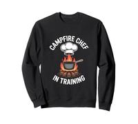 Campfire Chef In Formazione Divertente Campeggio Natura All'aperto Felpa