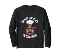 Campfire Chef In Formazione Divertente Campeggio Natura All'aperto Maglia a Manica