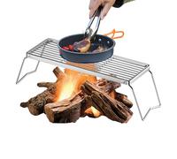 Campfire Grill - Stianless Steel Grill Rack | Coated Wire Cooling Racks for Baking | Heavy Duty Foldable Cooking Grate for Outdoor Fire Pit, BBQ, Oven Use, Roasting, & Camp Kitchen Accessories