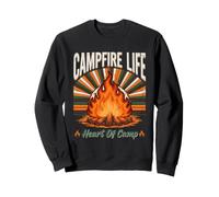 Campfire Life Cuore di Campeggio Campeggio Felpa