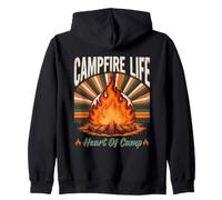 Campfire Life Cuore di Campeggio Campeggio Felpa con Cappuccio